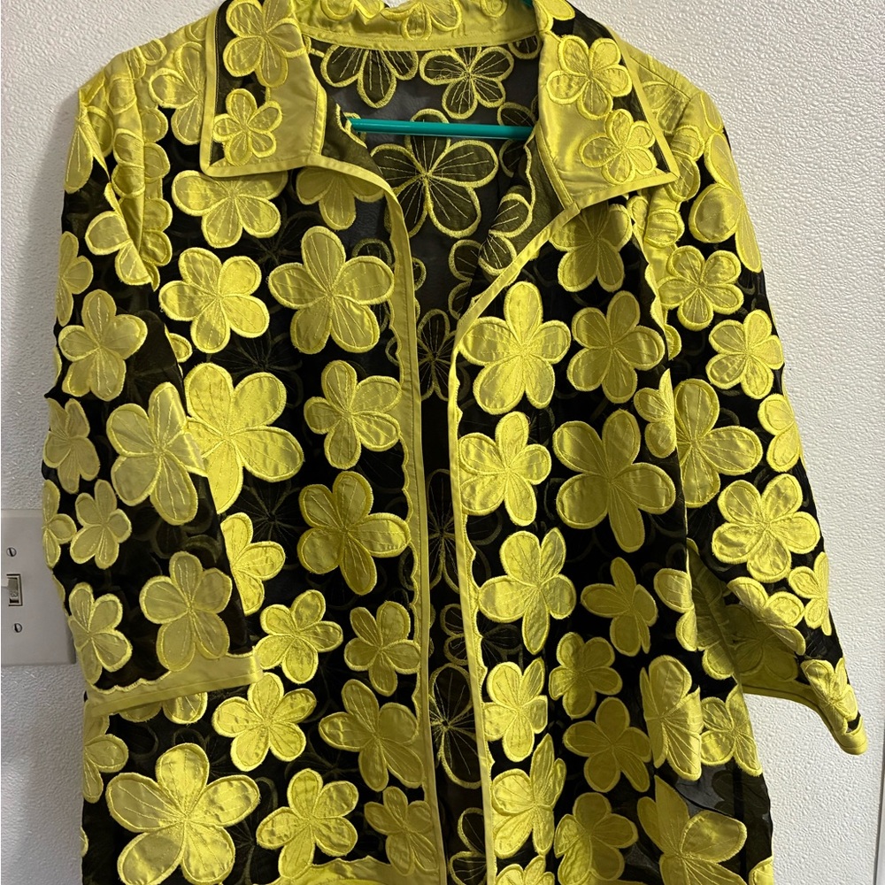 Marisa Baratelli Vibrant Floral Embroidered Women's jacket 14